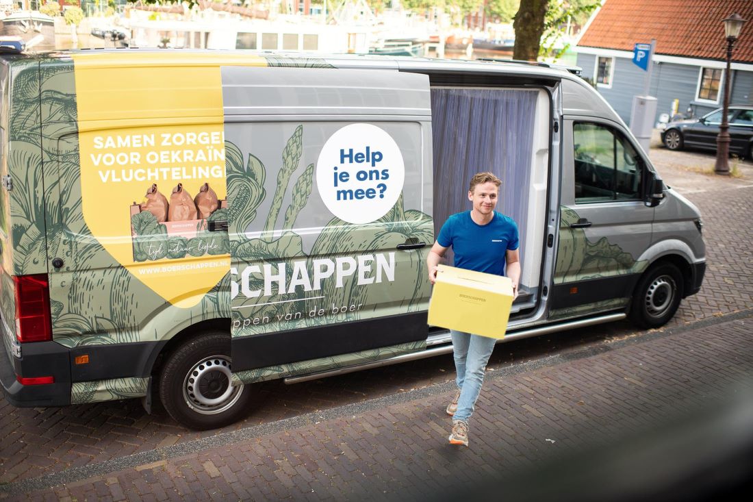 Bedrijven donateurs actie boerenpakketten