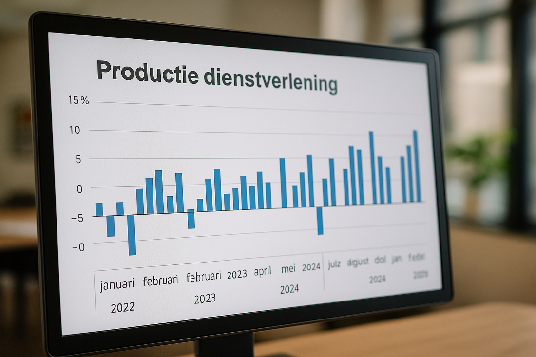 Bekijk hier de laatste ontwikkelingen over de productie in de Nederlandse dienstensector.