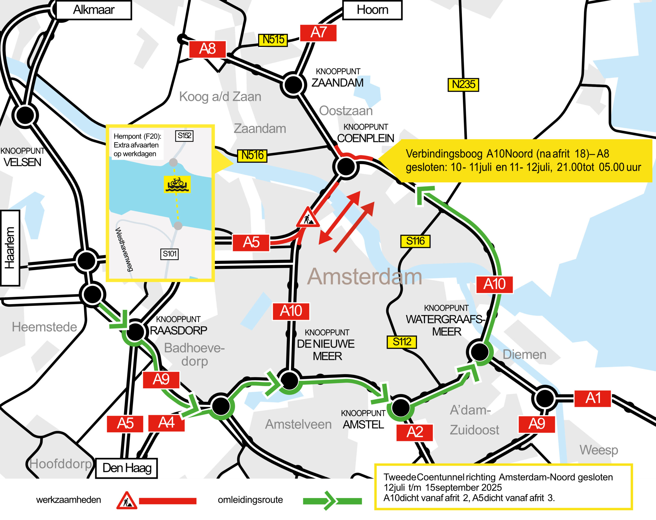 om;leidingsroutes coentunnel