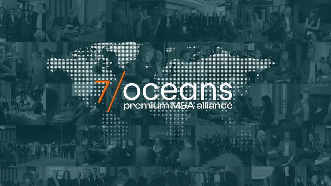 Afbeelding van 7oceans, een internationale premium M&A-alliantie die wereldwijde toegang en lokale expertise combineert.