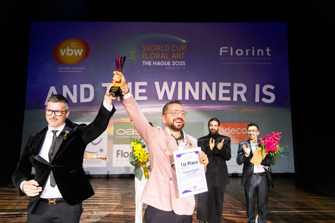 Pool Tomasz 'Max' Kuczyński winnaar World Cup Floral Art 2025