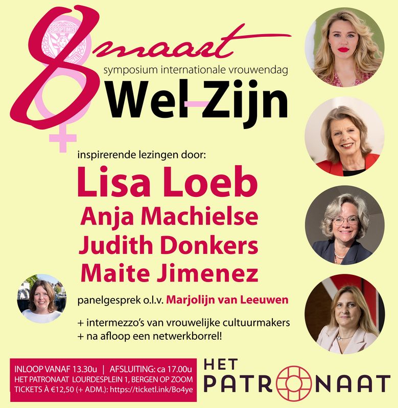 Lisa Loeb spreekt op symposium over vrouwelijk welzijn in Bergen op Zoom