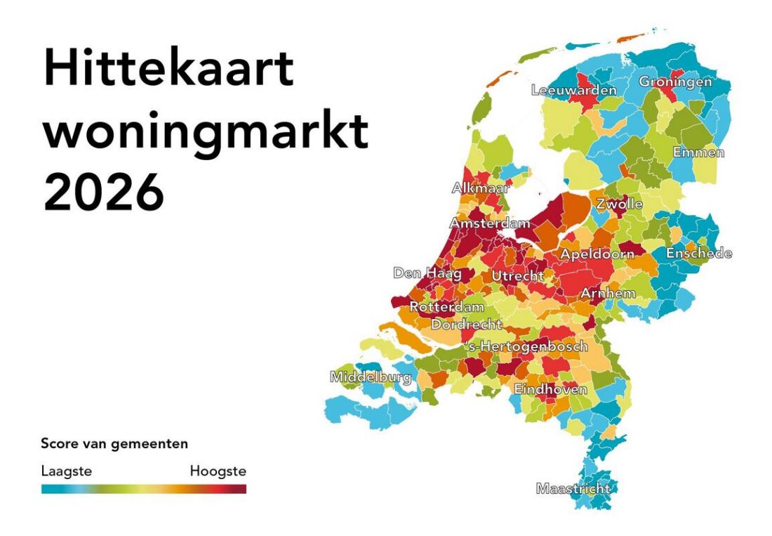 Hittekaart woningmarkt 2026: recordprijzen en verhitting