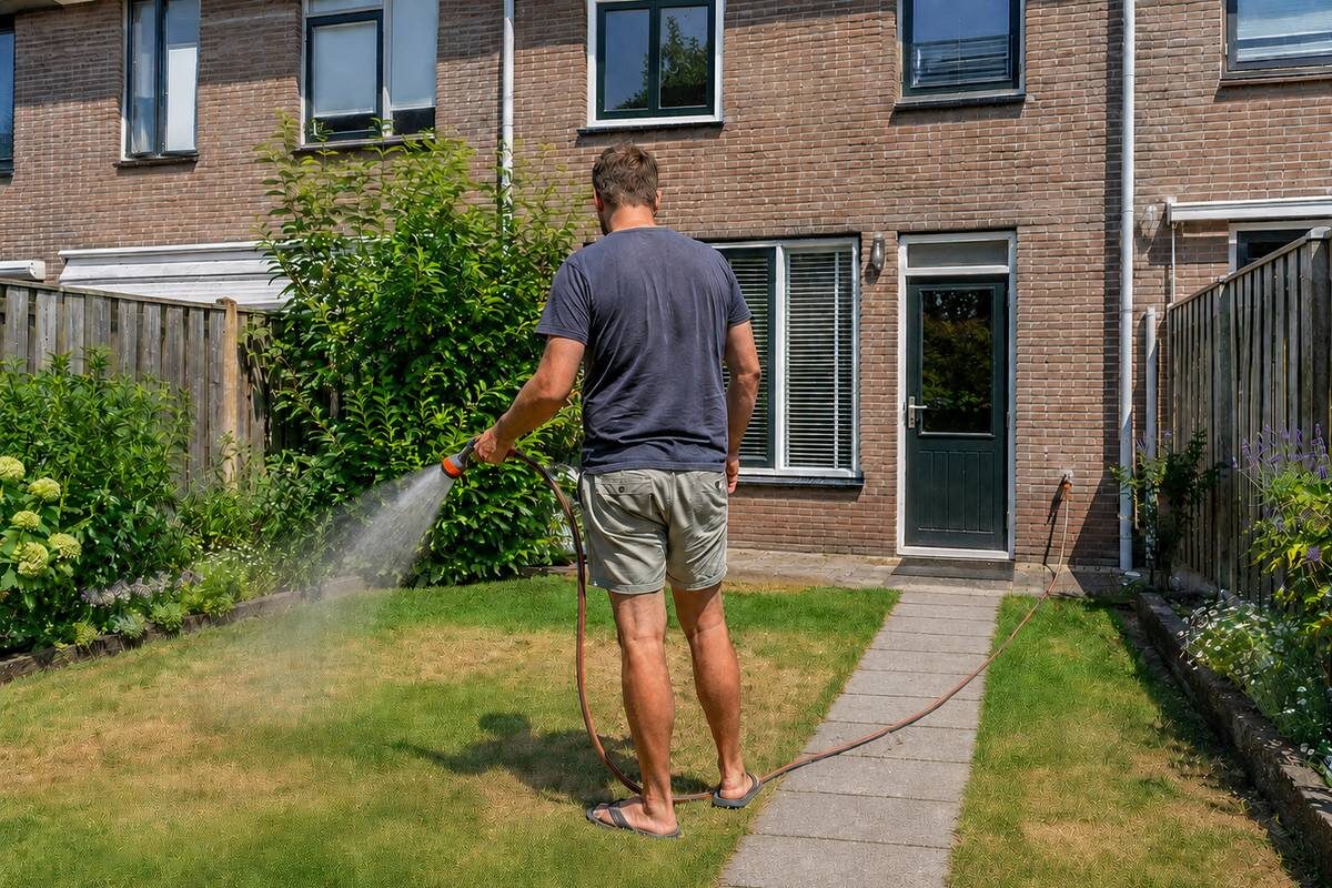 Overijsselaars laten gazon verdrogen tijdens droogte