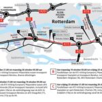 A15 tussen Ridderkerk en Benelux tot 26 oktober deels afgesloten